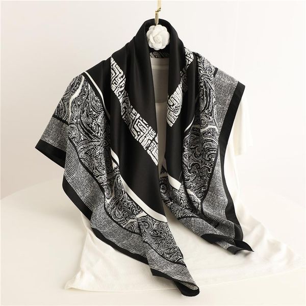 scarves twill square scarf for women neckerchief shawl wraps female muslim autumn headband hijab bandana hair band 2021 print foulard, Blue;gray
scarves twill square scarf for women neckerchief shawl wraps female muslim autumn headband hijab bandana hair band 2021 print foulard, Blue;gray