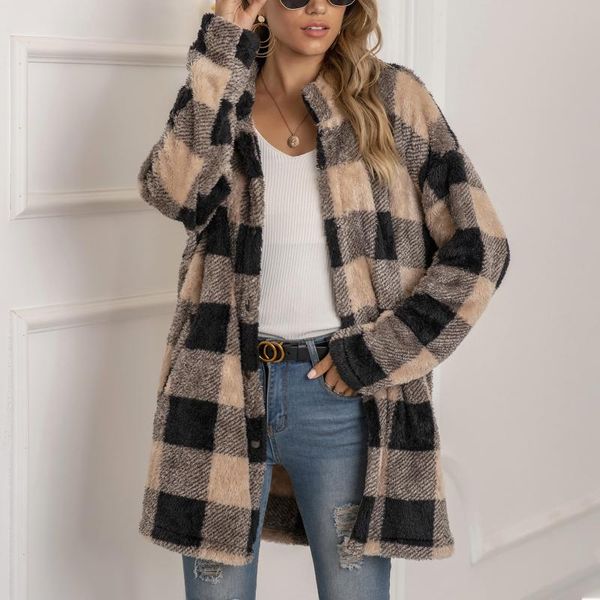 women's jackets casual autumn winter warm thick plaid printing jacket christmas long sleeve buttons harajuku cardigan coat, Black;brown
women's jackets casual autumn winter warm thick plaid printing jacket christmas long sleeve buttons harajuku cardigan coat, Black;brown