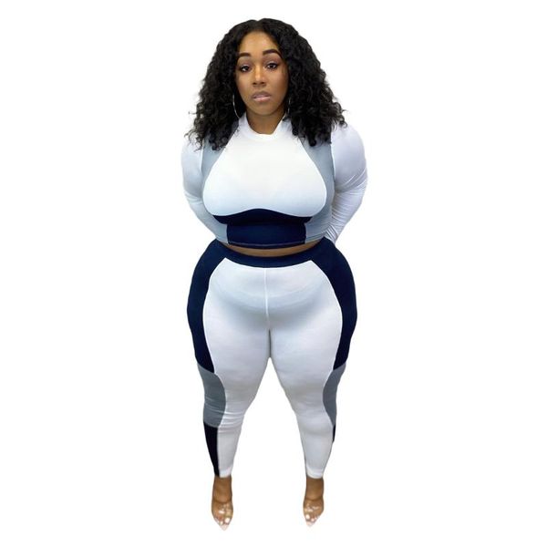 plus size tracksuits sylph female clothing knitting solid patchwork two piece set for women long sleeve crop and pencil pant suit, Black
plus size tracksuits sylph female clothing knitting solid patchwork two piece set for women long sleeve crop and pencil pant suit, Black