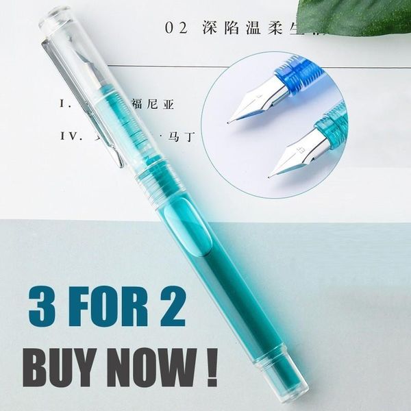 high-grade transparent fountain pen simple style office calligraphy painting ink gift box diy student stationery 3 for2 pens
high-grade transparent fountain pen simple style office calligraphy painting ink gift box diy student stationery 3 for2 pens