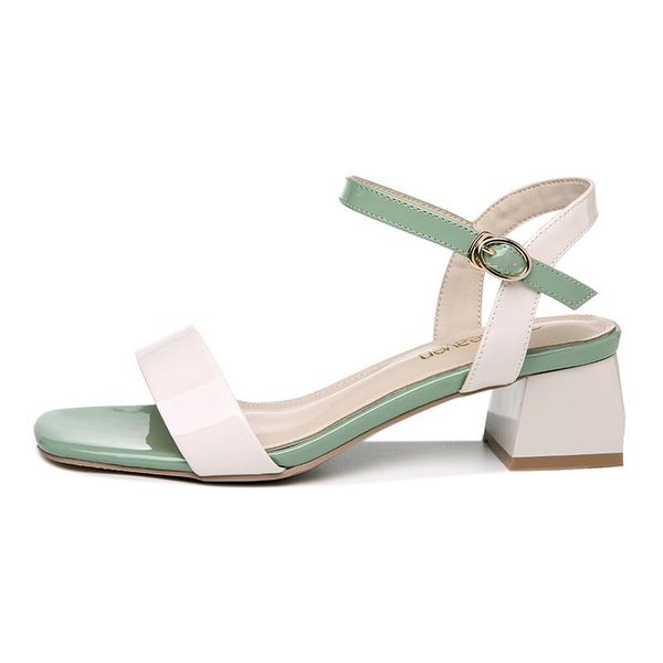 open-toed thick-heeled sandals, one-line buckle and color matching shoes women, women's platform sandals, Black
open-toed thick-heeled sandals, one-line buckle and color matching shoes women, women's platform sandals, Black
