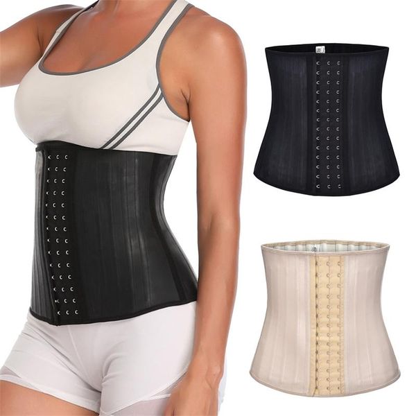 women's shapers waist trainer25 bone smooth latex corset rubber postpartum abdominal belt sports, Black;white
women's shapers waist trainer25 bone smooth latex corset rubber postpartum abdominal belt sports, Black;white