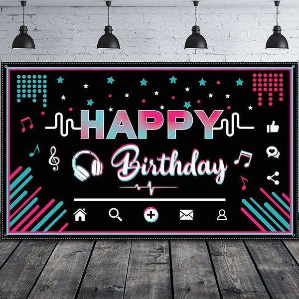 party decoration happy birthday backdrop music background po booth banner pography supplies for teens social media
party decoration happy birthday backdrop music background po booth banner pography supplies for teens social media
