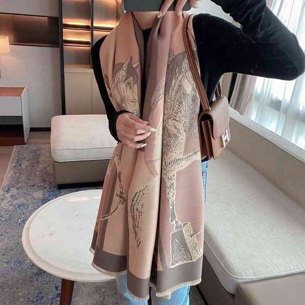design 2021 cashmere scarf women's autumn and new super long air conditioning shawl dual-purpose two-color cloak scbb, Blue;gray
design 2021 cashmere scarf women's autumn and new super long air conditioning shawl dual-purpose two-color cloak scbb, Blue;gray