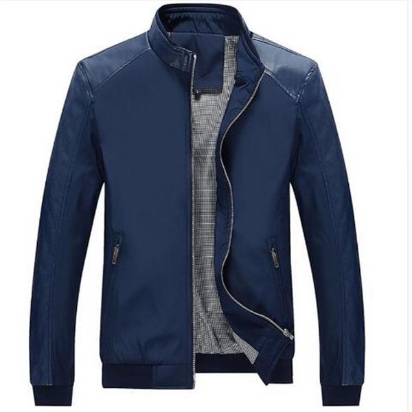 men's jackets 5xl spring pu patchwork casual thin solid slim male coats brand clothing, Black;brown
men's jackets 5xl spring pu patchwork casual thin solid slim male coats brand clothing, Black;brown