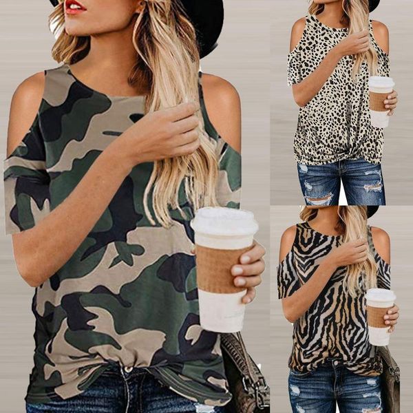 women's t-shirt leopard camouflage print tees 0ff shoulder oversized short sleeve o-neck summer clothing mujer, White
women's t-shirt leopard camouflage print tees 0ff shoulder oversized short sleeve o-neck summer clothing mujer, White