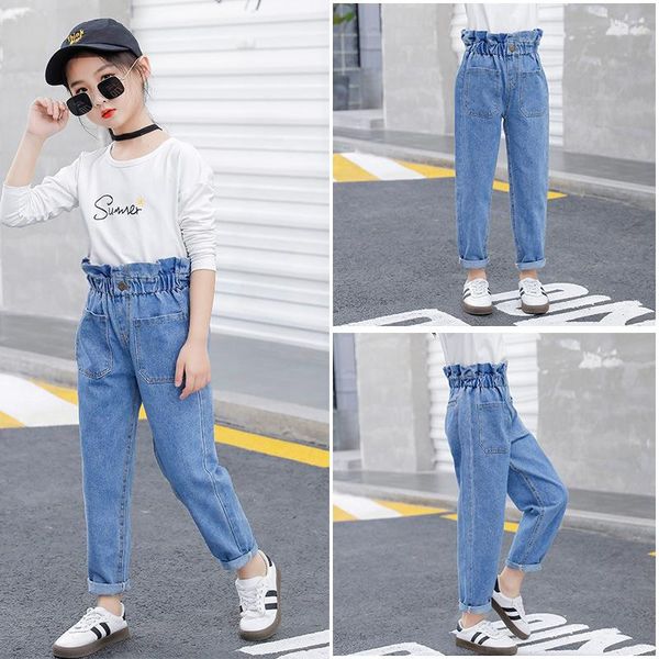 girls jeans spring and autumn fashion high waist children slim denim trousers kids street clothes 4-13t, Blue
girls jeans spring and autumn fashion high waist children slim denim trousers kids street clothes 4-13t, Blue