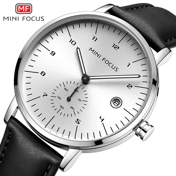 watch mini focus casual men's calendar luminous waterproof leather strap 0303g, Slivery;brown
watch mini focus casual men's calendar luminous waterproof leather strap 0303g, Slivery;brown