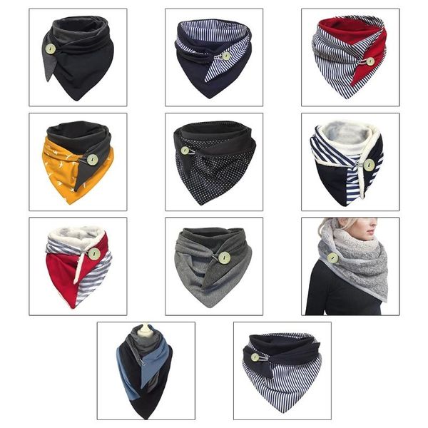 scarves women minimalist contrast color button triangle scarf winter thicken thermal neck warmer cold weather shawl wrap poncho, Blue;gray 
scarves women minimalist contrast color button triangle scarf winter thicken thermal neck warmer cold weather shawl wrap poncho, Blue;gray