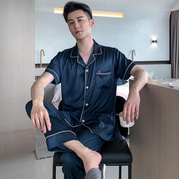 couple pajamas spring summer trouser suits short sleeve sleepwear nightwear loose faux silk loungewear plus size home clothes men's, Black;brown
couple pajamas spring summer trouser suits short sleeve sleepwear nightwear loose faux silk loungewear plus size home clothes men's, Black;brown