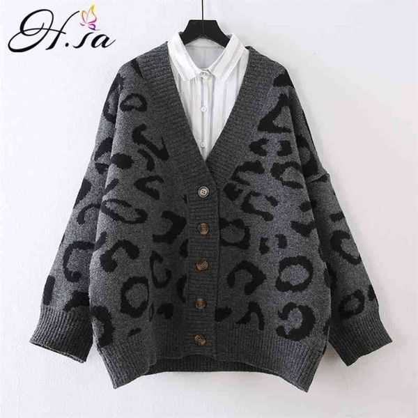 women oversized cardigans sweater ponchoes v neck button up leopard knit femme loose jersey mujer 210430, White
women oversized cardigans sweater ponchoes v neck button up leopard knit femme loose jersey mujer 210430, White