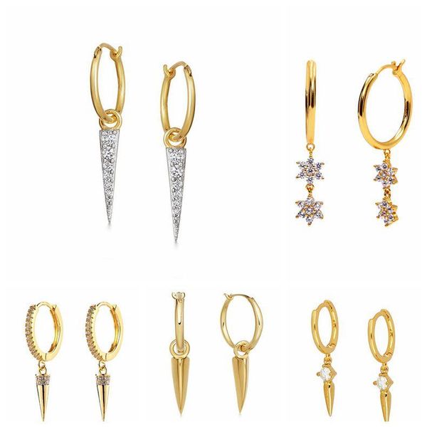 hoop & huggie 925 silver ear buckle star and rivet pendante earrings for women simple punk hiphop crystal earings fashion party jewelry, Golden;silver
hoop & huggie 925 silver ear buckle star and rivet pendante earrings for women simple punk hiphop crystal earings fashion party jewelry, Golden;silver