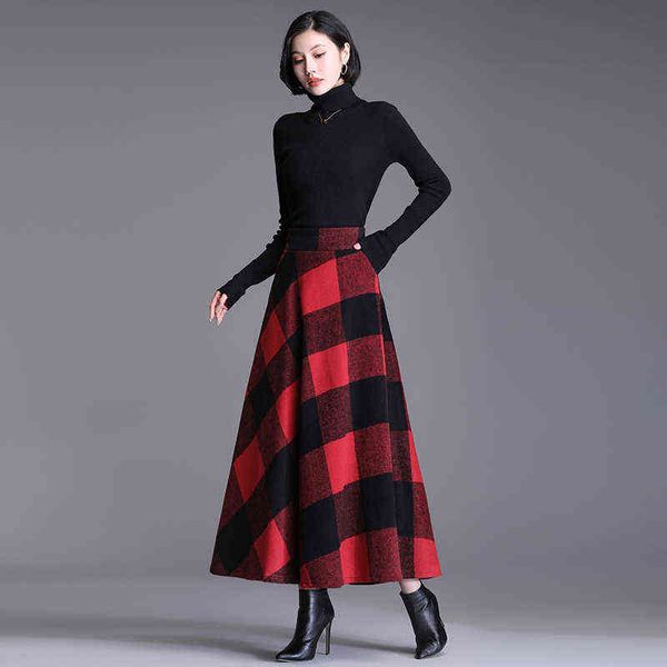 casual dresses autumn and winter woolen plaid 2022 high waist large swing shows thin long skirt women, Black;gray
casual dresses autumn and winter woolen plaid 2022 high waist large swing shows thin long skirt women, Black;gray