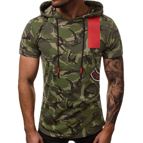 summer men's 3d printing short-sleeved european and american camouflage color matching hooded sweater men's clothing, Black
summer men's 3d printing short-sleeved european and american camouflage color matching hooded sweater men's clothing, Black