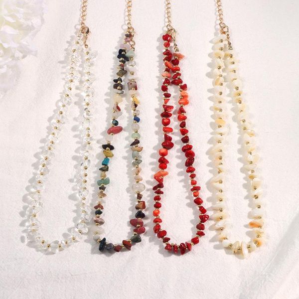 chokers fashion colorful stone beaded necklace for women acrylic irregular bead strand choker collar handmade vintage jewelry gift, Golden;silver
chokers fashion colorful stone beaded necklace for women acrylic irregular bead strand choker collar handmade vintage jewelry gift, Golden;silver