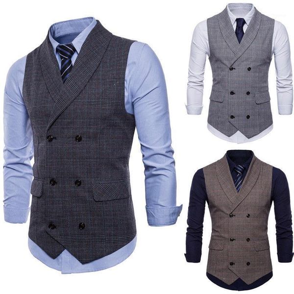 men's vests 2021 men formal suit vest sleeveless waistcoat slim plaid business wedding classic tuxedo outwear social blazer, Black;white
men's vests 2021 men formal suit vest sleeveless waistcoat slim plaid business wedding classic tuxedo outwear social blazer, Black;white