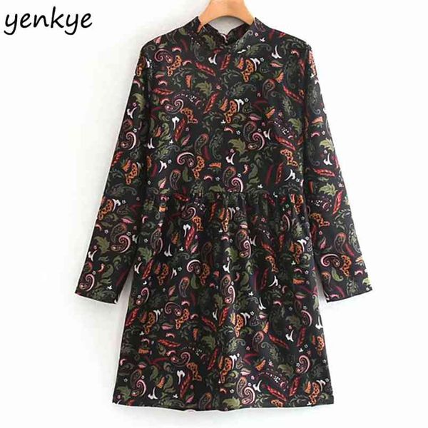 women long sleeve vintage print dress elegant lady back lace up stand collar a-line mini casual loose xnwm9129 210514, Black;gray
women long sleeve vintage print dress elegant lady back lace up stand collar a-line mini casual loose xnwm9129 210514, Black;gray