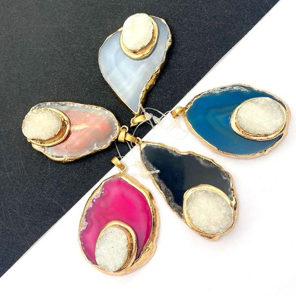 charms 1pcs natural agate stone pendant irregular pendants for jewelry making diy necklace bracelet accessory gift, Bronze;silver
charms 1pcs natural agate stone pendant irregular pendants for jewelry making diy necklace bracelet accessory gift, Bronze;silver