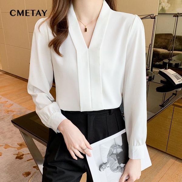 women's blouses & shirts femme autumn white long sleeve chiffon shirt women blusas mujer de moda 2021 v-neck pullovers solid casual
women's blouses & shirts femme autumn white long sleeve chiffon shirt women blusas mujer de moda 2021 v-neck pullovers solid casual
