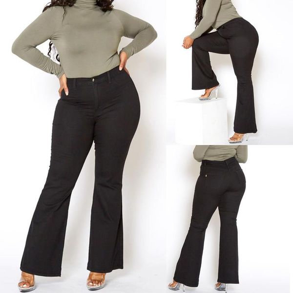 fashion women casual high waist solid colors denim vintage elastic wide leg flared pants jeans long trousers plus size#35 women's & cap, Black;white
fashion women casual high waist solid colors denim vintage elastic wide leg flared pants jeans long trousers plus size#35 women's & cap, Black;white