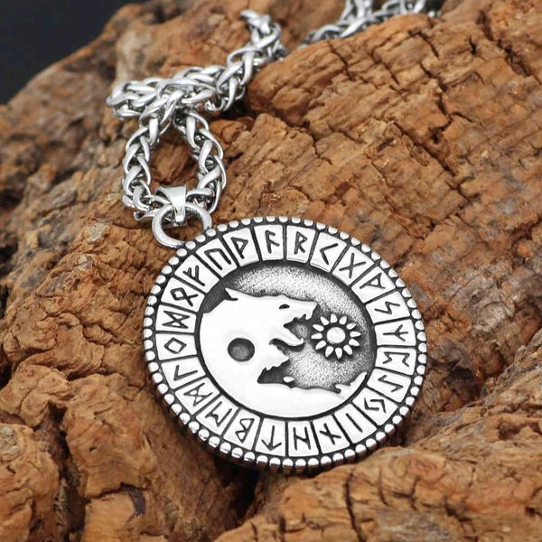 new nordic viking odin celtic wolf tunyue luna pendant titanium steel necklace men's fashion, Silver
new nordic viking odin celtic wolf tunyue luna pendant titanium steel necklace men's fashion, Silver