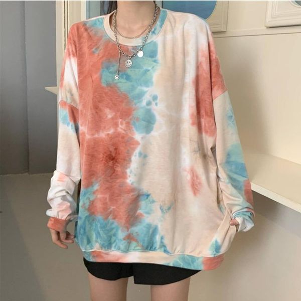 women's t-shirt tie dye print woman t shirt harajuku oversize printing female tee o-neck long sleeve spring autumn clothes, White
women's t-shirt tie dye print woman t shirt harajuku oversize printing female tee o-neck long sleeve spring autumn clothes, White