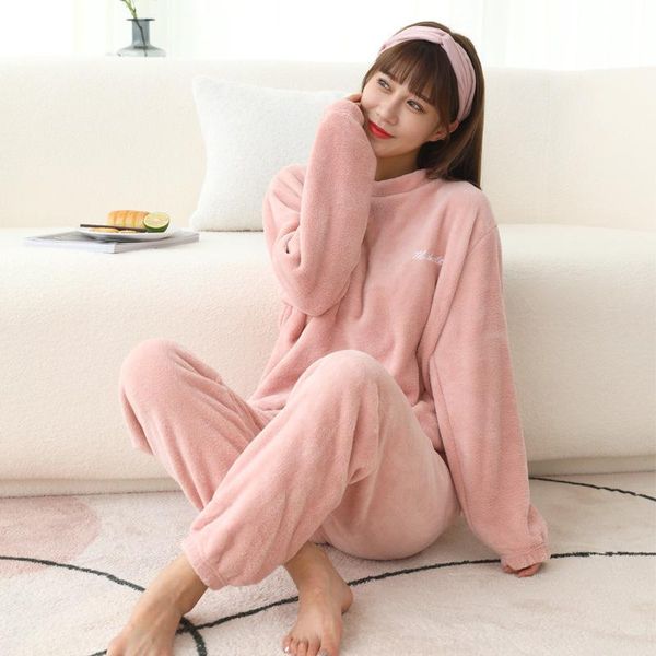 women's two piece pants women two-piece set coral velvet pajamas round neck solid color casual home clothes, autumn and winter fashion, White
women's two piece pants women two-piece set coral velvet pajamas round neck solid color casual home clothes, autumn and winter fashion, White