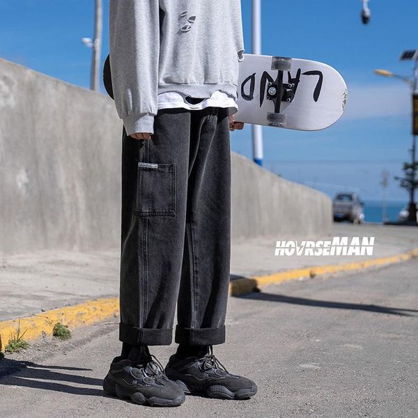 men's jeans pants autumn student korean fashion casual straight tube wide leg spring and style, Blue
men's jeans pants autumn student korean fashion casual straight tube wide leg spring and style, Blue