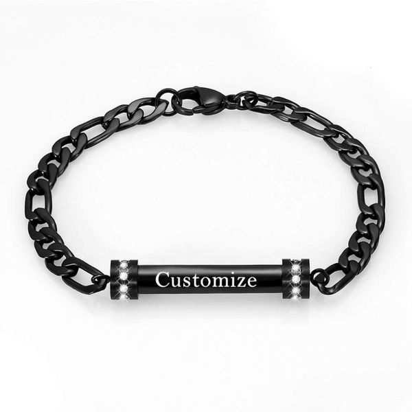 link, chain cylinder cremation bracelet for ashes urn jewelry stainless steel memorial keepsake bangle holder, Black
link, chain cylinder cremation bracelet for ashes urn jewelry stainless steel memorial keepsake bangle holder, Black
