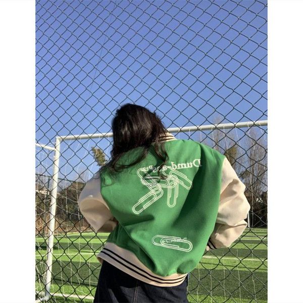 women's jackets letter embroidery baseball jacket color block vintage harajuku 2021 spring oversized v-neck coats streetwear ins, Black;brown
women's jackets letter embroidery baseball jacket color block vintage harajuku 2021 spring oversized v-neck coats streetwear ins, Black;brown