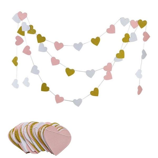 party decoration heart-shaped paper garlands 3m colorful bunting wedding banner hanging heart string garland shower room
party decoration heart-shaped paper garlands 3m colorful bunting wedding banner hanging heart string garland shower room