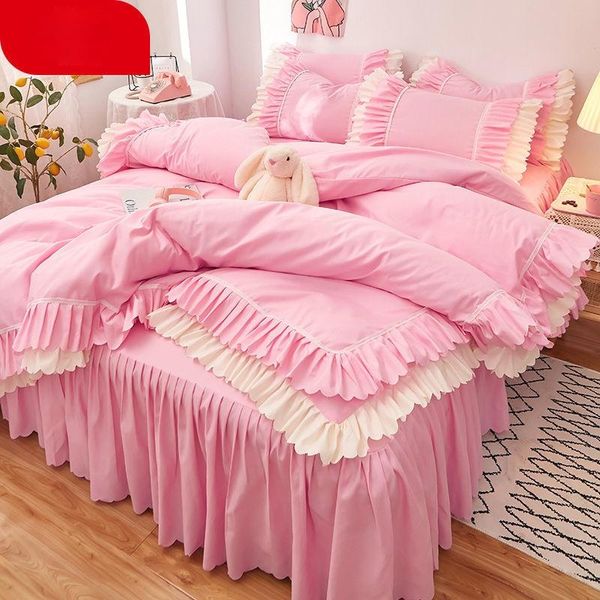 bedding sets thin korean princess style bedroom 4pcs set non-slip 1pcs quilt cover+1pcs bed skirt+2 pillowcase king/ size j8188
bedding sets thin korean princess style bedroom 4pcs set non-slip 1pcs quilt cover+1pcs bed skirt+2 pillowcase king/ size j8188
