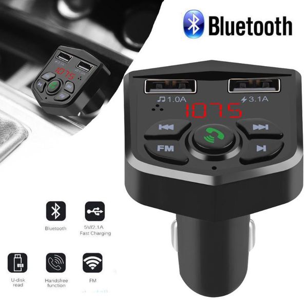 3.1a dual usb bluetooth fm transmitter handscar kit wireless mp3 audio receiver u-disk tf card reading music device & mp4 players
3.1a dual usb bluetooth fm transmitter handscar kit wireless mp3 audio receiver u-disk tf card reading music device & mp4 players