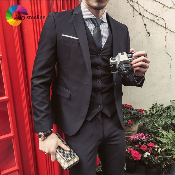 men's suits & blazers black men for wedding notched lapel prom groom tuxedo slim fit casual man blazer traje hombre jacket+pa, White;black
men's suits & blazers black men for wedding notched lapel prom groom tuxedo slim fit casual man blazer traje hombre jacket+pa, White;black