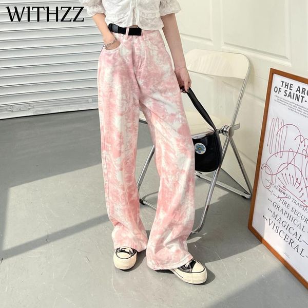 women's jeans withzz spring summer woman's loose tie-dye fake belt wide leg pants straight light color denim female asian size, Blue
women's jeans withzz spring summer woman's loose tie-dye fake belt wide leg pants straight light color denim female asian size, Blue