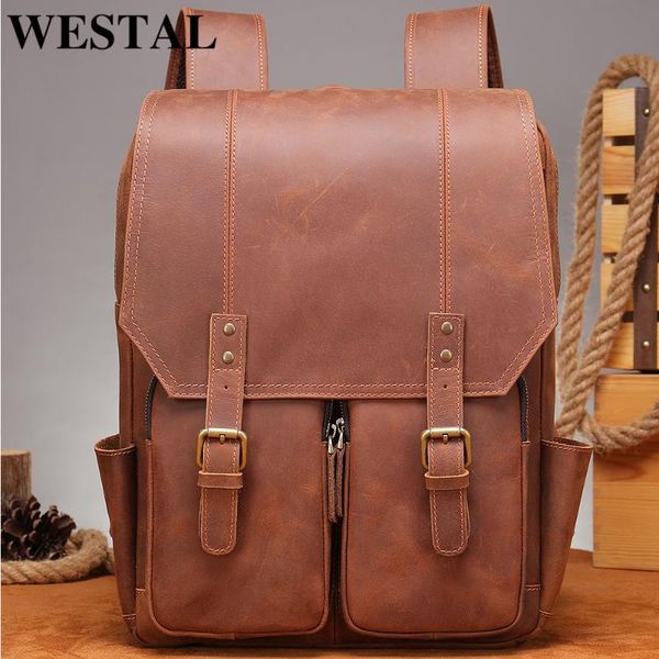 backpack westal men's crazy horse leather vintage fashion designer daypack male school bag for books men lapsatchel
backpack westal men's crazy horse leather vintage fashion designer daypack male school bag for books men lapsatchel