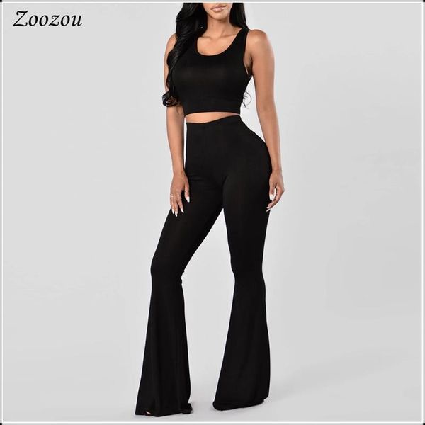 women's tracksuits women summer black 2 two piece sets plus size sleeveless o neck low v back crop tank long flared pants set custom, Gray
women's tracksuits women summer black 2 two piece sets plus size sleeveless o neck low v back crop tank long flared pants set custom, Gray