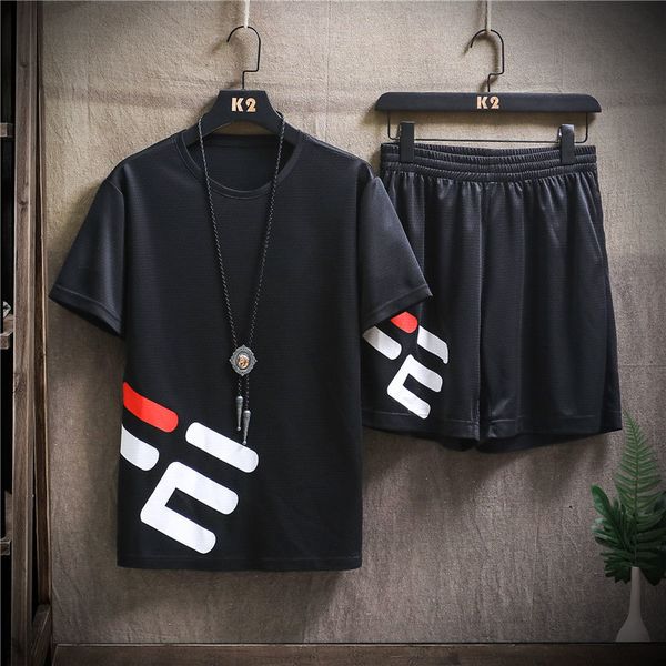 men's tracksuits 2021 male korean summer short sleeve printed around the neck thin t-shirt trend drying fast sports clothing, Gray
men's tracksuits 2021 male korean summer short sleeve printed around the neck thin t-shirt trend drying fast sports clothing, Gray