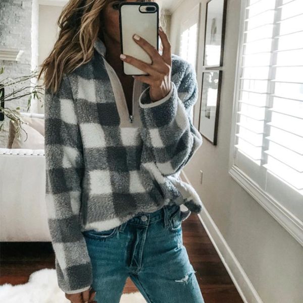 women's hoodies & sweatshirts 2021 autumn casual women plaid long sleeve sweatshirt turtle neck checked loose pullover female winter pl, Black
women's hoodies & sweatshirts 2021 autumn casual women plaid long sleeve sweatshirt turtle neck checked loose pullover female winter pl, Black