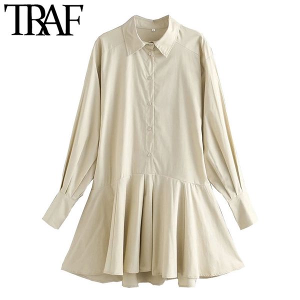 women chic fashion with buttons ruffled mini shirt vintage long sleeve pleated female dresses vestidos mujer 210507, Black;gray
women chic fashion with buttons ruffled mini shirt vintage long sleeve pleated female dresses vestidos mujer 210507, Black;gray