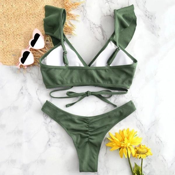 women bikini set soild ruffled padded swimwear high waist bathing swimsuit solid beachwear maio feminino praia suit 2021 women's, White;black
women bikini set soild ruffled padded swimwear high waist bathing swimsuit solid beachwear maio feminino praia suit 2021 women's, White;black
