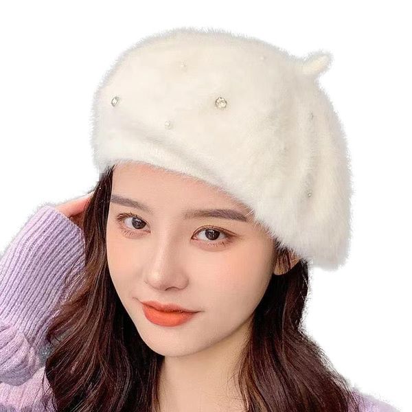 berets girl autumn winter hats for women fashion french beret hat ladies fur artist painter, Blue;gray
berets girl autumn winter hats for women fashion french beret hat ladies fur artist painter, Blue;gray