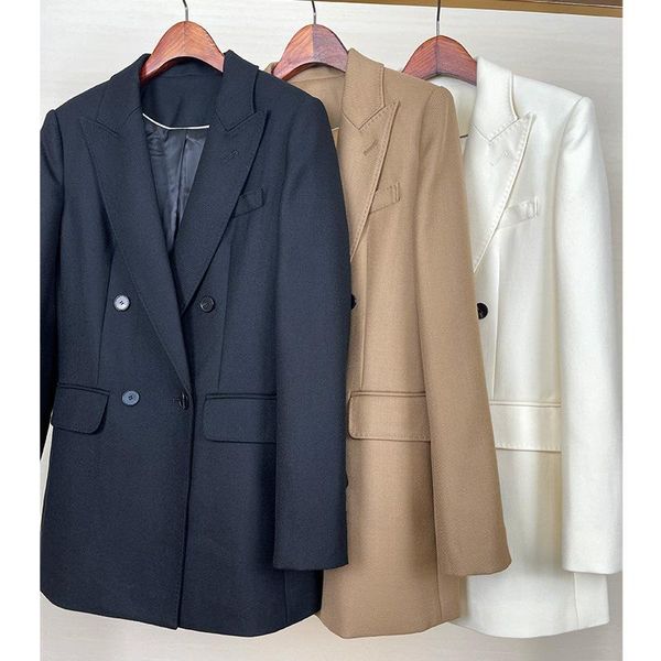 women's suits & blazers high-end suit jacket women autumn 100% wool horn buckle white small 2021 winter black double-breasted slim comm, White;black
women's suits & blazers high-end suit jacket women autumn 100% wool horn buckle white small 2021 winter black double-breasted slim comm, White;black