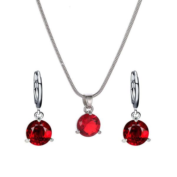 earrings & necklace selling fashion temperament jewelry two piece set round multicolor zircon pendant, Silver
earrings & necklace selling fashion temperament jewelry two piece set round multicolor zircon pendant, Silver