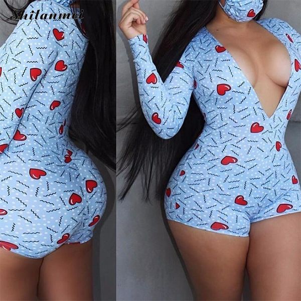 women's jumpsuits & rompers yyw trendy womens v-neck long sleeve bodycon jumpsuit shorts romper leotard bodysuit casual cute print butt, Black;white
women's jumpsuits & rompers yyw trendy womens v-neck long sleeve bodycon jumpsuit shorts romper leotard bodysuit casual cute print butt, Black;white