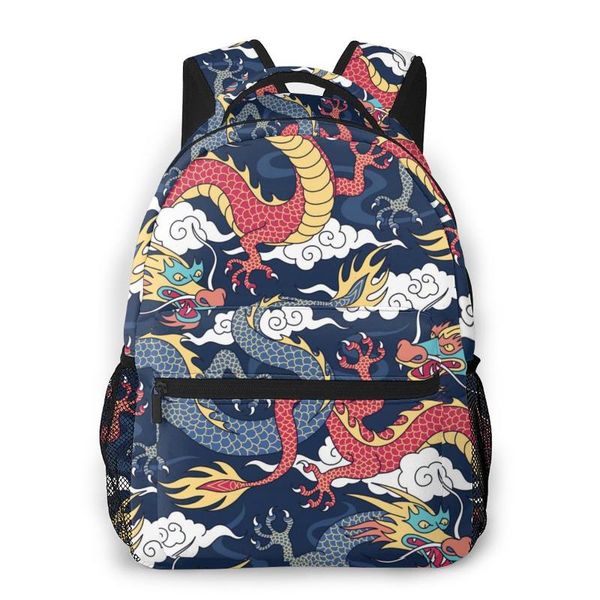 school bags teenagers boy backpack blue and red dragons fighting in the clouds casual lapstudent bag
school bags teenagers boy backpack blue and red dragons fighting in the clouds casual lapstudent bag