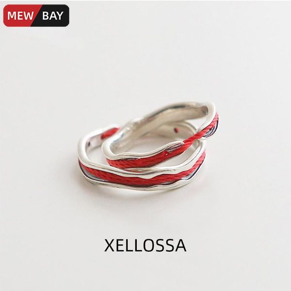 cluster rings s925 sterling silver couple lovers' xellossa ring red rope combination simple luck resizable women jewelry girlfriend gif, Golden;silver
cluster rings s925 sterling silver couple lovers' xellossa ring red rope combination simple luck resizable women jewelry girlfriend gif, Golden;silver