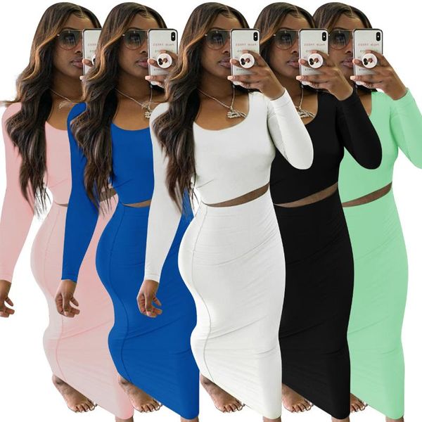 work dresses autumn 2021 women'long sleeve and slim skirt two-piece set, White;black
work dresses autumn 2021 women'long sleeve and slim skirt two-piece set, White;black