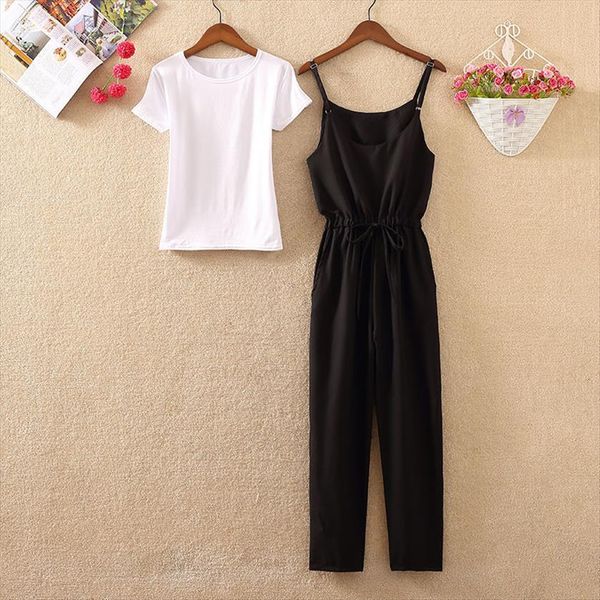 summer clothes solid t shirt womens tracksuits high waist suspender pant two piece suit female 2 sets outfits m01, Gray
summer clothes solid t shirt womens tracksuits high waist suspender pant two piece suit female 2 sets outfits m01, Gray