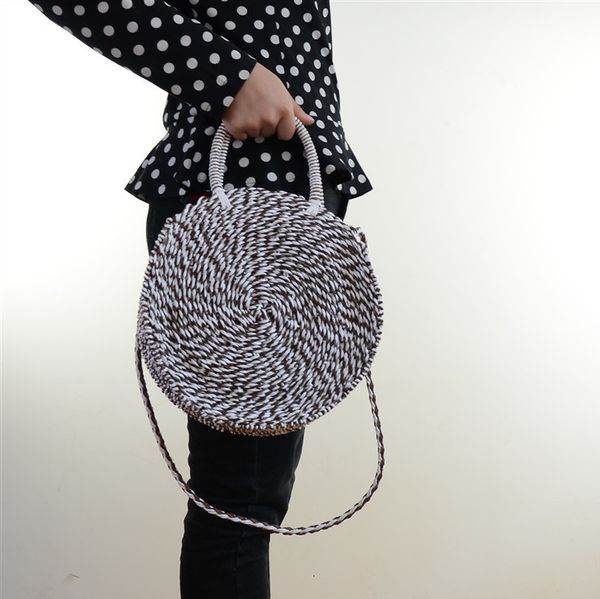 rattan capacity designer wicker 2021 black and white stripe round cake leisure national style sweet lady beach straw bag, Black;red
rattan capacity designer wicker 2021 black and white stripe round cake leisure national style sweet lady beach straw bag, Black;red